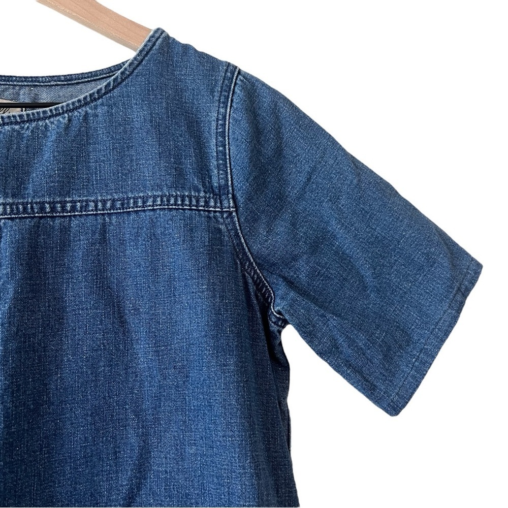 Madewell Blue Denim Short Sleeve Dress Size S - Picture 3 of 11